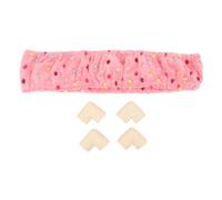 Couverture de cadre d'accrochage de tapis, bande élastique, bande de préhension d'aiguille de poinçon, couverture de flanelle pour cerceau de broderie 40x40cm (Rose)