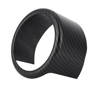 Couverture de cadre de garniture d'anneau de logo de calandre avant décorative de voiture pour Stelvio 2017-2018, garniture de logo auto-adhésive antirouille brillante en ABS avec