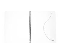 Couverture de Cahier à Anneaux A4 en PP, Classeur Souple Réutilisable | Fixation par Bande, Clips Réglables, Surface Lisse, pour Partitions, Notes et Rangement de Dossiers