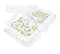 Couverture de Cahier Réutilisable en Polyester, Dentelle, Feuilles vertes | Format 26x18x1cm, Ajustement Repositionnable, Protège les Spirales, pour Enseignants et Garçon Fille au Bureau