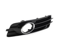 Couverture de calandre phare antibrouillard pare-chocs avant voiture noir brillant avec anneau chromé compatible Audi A3 8P S Line 2009 2010 2011 2012 en plastique ABS(1Pcs Right)