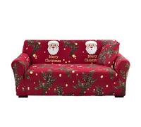 Couverture de canapé de vacances - impression de velours élastique doux Impression de remise en état | Conception de Noël non évolutive de canapé de canapé, emballage de meubles décoratifs pour la
