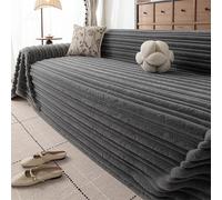Couverture de canapé en peluche résistante aux rayures pour chat Housse épaisse lavable en machine Ensemble modulaire 2-4 places Protection B 180 x 150 cm