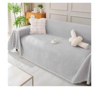Couverture de canapé moderne chenille, 1 2 3 4 places en forme de L | Housse de canapé d'angle, housse de canapé antidérapante de couleur unie, couverture polyvalente une pièce(4,180*90cm)