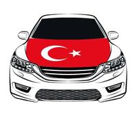 Couverture De Capot De Voiture De Drapeau De Turquie De Mode - Bannière De Capot De Voiture De Drapeaux De Motif D'Étoile De Lune Blanche, Appropriée 3,3 × 5 Pieds En Polyester Élastique Lav
