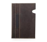 Couverture de carnet de notes avec boucle pour rechargeable, couverture d ' écriture à rabat pour notes de travail, écriture de bureau et journal quotidien, carnet de notes rechargeable en cuir de