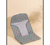 Couverture de carnet noi bleu imperial floral