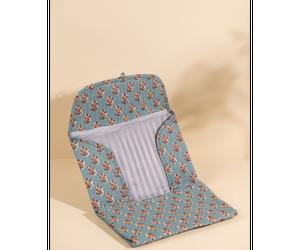 Couverture de carnet noi bleu imperial floral