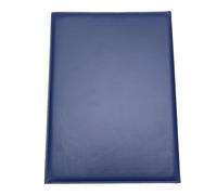 Couverture de Certificat A4 en Cuir Bleu, Dossier Rigide | Finition Rembourrée, Ouverture Type Livre, Surface Lisse pour Signature, Protège des Plis Bords
