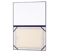 Couverture de Certificat Bleue en Papier, Format 11,2x8,8 Pouces | Titulaire de Diplôme, Dossier de Présentation Léger, Bords Lisses, pour Écoles, Rh et Remises