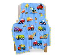 Couverture de Chantier en Polaire pour Filles et garçons - Motif Avions, camions, Voitures - Jolie Petite Couverture Douce et Confortable, 101,6 x 127,2 cm, pour garçons