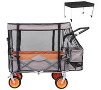 Couverture de chariot pliante de moustiquaire avec fermeture à glissière, accessoires d'auvent en maille imperméable pour chariot plage extérieur, poussette, protection contre les in