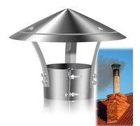 Couverture de Cheminée - 80mm Acier Inoxydable Capuchon de Pluie Couverture pour Tuyaux de Poêle Cheminée, Couvercle de Trou de Cheminée, Chapeau de Cheminée en Acier Inoxydable Chapeau de Cheminée