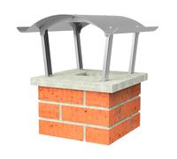 Couverture de cheminée, Hotte de cheminée, Capuche pluie, Couverture de cheminée, KÖNIGSPROD Napoleon, acier inoxydable, 500 x 500 mm