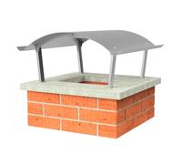 Couverture de cheminée, Hotte de cheminée, Capuche pluie, Couverture de cheminée, KÖNIGSPROD Napoleon, acier inoxydable, 800 x 800 mm