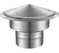 VEVOR Chapeau de Cheminée Φ150 mm Chapeau de Conduit de Cheminée Base Ronde Acier inoxydable 304 Couvercle Bouchon Protection Anti-oiseaux Pare-vent Sans Obstruction pour Différents Types de Cheminées