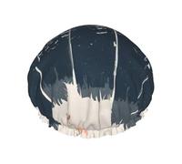 Couverture de cheveux pour la douche avec motif renard sauvage, réglable, grand bonnet de douche imperméable et élégant