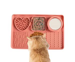 Couverture De Chien En Silicone - Tapis D'alimentation Lent Interactive Et Jouet D'alimentation | Shell D'alimentation Multifonctionnel Avec Conception De Puzzle Pour Réduction De