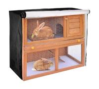 Couverture de clapier à lapin - Couverture de cage à lapin | Housses de clapier, anti-poussière, coupe-vent, fournitures de protection hivernale pour animaux de compagnie, doubles housses anti-poussiè