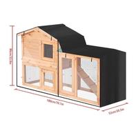 Couverture de clapier à lapin,couverture de Cage résistante à la poussière et à l'humidité pour maison d'animaux - 180x52x86cm