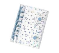 Couverture de classeur - 11 cm - Coque de carnet en PVC à paillettes - Protection rechargeable pour feuilles volantes A7 - Classeur élégant | Couverture de journal de la vie quotidienne pour le bureau