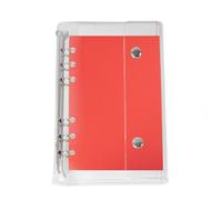 Couverture de classeur à 6 anneaux A6/A7 - Classeur à fermeture en PVC transparent, classeur à feuilles mobiles | Carte photo, scrapbooking, documents, dépenses, budget, organiseur de billets pour