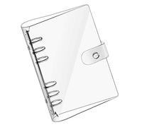 Couverture de classeur à anneaux en PVC souple transparent A5 Classeur à anneaux rechargeable à 6 trous Cahier à feuilles mobiles avec reliure en papier imperméable