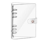 Couverture de classeur A6, classeur à anneaux en PVC souple transparent à 6 trous, classeur en papier rechargeable étanche à feuilles mobiles, planificateur personnel, couverture de classeur