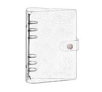 Couverture de classeur A6, classeur à anneaux en PVC souple transparent à 6 trous, classeur en papier rechargeable étanche à feuilles mobiles, planificateur personnel, couverture de classeur