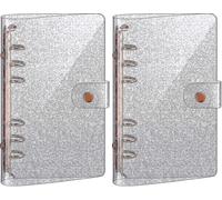 Couverture De Classeur A6 En Pvc À 6 Anneaux - Couverture Souple Or Rose, Durable, Imperméable Et Portable Pour Le Bureau Et L'école