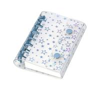 Couverture de classeur A7 à paillettes pour planificateur budgétaire, rechargeable, pour organiseur, dossier, feuilles volantes, journaux, enveloppes de trésorerie, albums