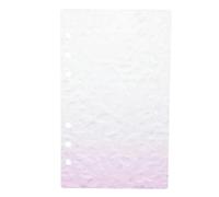 Couverture de Classeur Acrylique A6 6 Anneaux Rechargeable Pourpre | Design Transparent Brillant Moderne, Protection Éclaboussures, Usage Bureau et Conférences