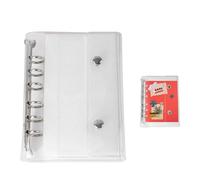 Couverture de classeur - Carnet de notes en PVC transparent à 6 anneaux | Classeur à feuilles mobiles pour cartes photo, scrapbooking, photos, documents, dépenses, billets, garçons, filles,
