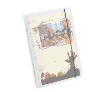 Couverture de Classeur,Couverture Protectrice 6 Anneaux pour Feuilles Mobiles - Fournitures de Bureau Rechargeables pour Album Journal Cartes Photos Autocollants | Organisation Stockage