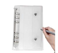 Couverture de classeur en PVC à 6 anneaux - Couverture transparente de 34 cm | A6, classeur à feuilles mobiles à double boucle | Couverture de protection autocollante pour l'école, le bureau, le