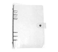 Couverture de Classeur PVC à Six Anneaux Fermeture Métallique | Pages Remplaçables, Usage Bureau et Réunions, pour Carnet et Manuel, Style Coloré Semi-transparent