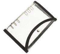Couverture de Classeur Pvc Noir, Coque Transparente à Feuilles Mobiles