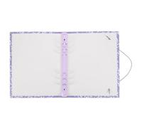 Couverture de Classeur Rechargeable A5 6 Anneaux, Papier Cartonné Pourpre | Album de Rangement Multifonction, pour Entreprises et Présentations Personnelles, Structure Rechargeable
