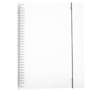 Couverture de Classeur Transparente A4 en Plastique PP | Clips Réglables, Bande de Fixation et Anneaux à Feuillets, pour Partitions et Feuilles A4