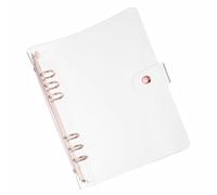 Couverture de classeur transparente A5 en PVC à 6 trous, rechargeable, imperméable et résistante à la poussière, pour étudiants, réunions