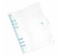 Couverture de classeur transparente A5 en PVC à 6 trous, rechargeable, imperméable et résistante à la poussière, pour étudiants, réunions