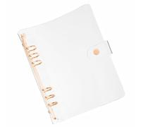 Couverture de classeur transparente A5 en PVC à 6 trous, rechargeable, imperméable et résistante à la poussière, pour étudiants, réunions