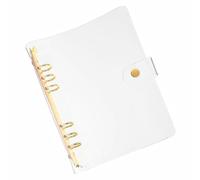 Couverture de classeur transparente A5 en PVC à 6 trous, rechargeable, imperméable et résistante à la poussière, pour étudiants, réunions