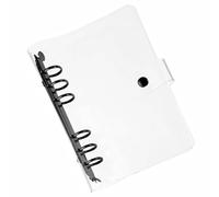 Couverture de classeur transparente A6 en PVC à 6 trous, rechargeable, imperméable et résistante à la poussière, pour étudiants, réunions