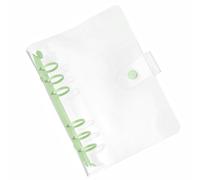Couverture de classeur transparente A6 en PVC à 6 trous, rechargeable, imperméable et résistante à la poussière, pour étudiants, réunions