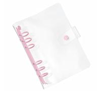 Couverture de classeur transparente A6 en PVC à 6 trous, rechargeable, imperméable et résistante à la poussière, pour étudiants, réunions