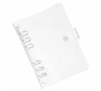 Couverture de classeur transparente A6 en PVC à 6 trous, rechargeable, imperméable et résistante à la poussière, pour étudiants, réunions