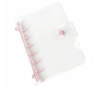 Couverture de classeur transparente A7 en PVC à 6 trous, rechargeable, étanche et résistante à la poussière, pour étudiants, réunions