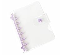 Couverture de classeur transparente A7 en PVC à 6 trous, rechargeable, étanche et résistante à la poussière, pour étudiants, réunions