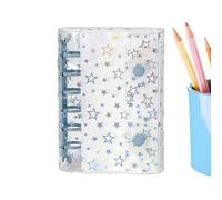 Couverture de classeur transparente | Coque A7 à paillettes pour carnet de notes - Coque de protection rechargeable pour cahier, feuilles mobiles, journaux, enveloppes de billets, albums